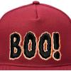 imageDALIX Boo Halloween Hat Mens Womens Flat Bill Snapback CapMaroon