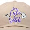 imageDALIX Halloween Hat Too Cute to Spook Womens Baseball CapKhaki