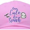 imageDALIX Halloween Hat Too Cute to Spook Womens Baseball CapLight Pink