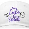 imageDALIX Halloween Hat Too Cute to Spook Womens Baseball CapWhite