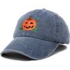 imageDALIX JackOLantern Halloween Pumpkin Hat Mens Womens Baseball Cap VintageNavy Blue