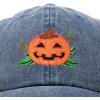 imageDALIX JackOLantern Halloween Pumpkin Hat Mens Womens Baseball Cap VintageNavy Blue