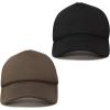 imageDALIX Solid Blank Trucker Hats Caps 2 PackBlack and Brown