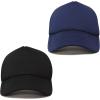 imageDALIX Solid Blank Trucker Hats Caps 2 PackBlack and Navy Blue