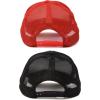 imageDALIX Solid Blank Trucker Hats Caps 2 PackBlack and Red