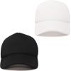 imageDALIX Solid Blank Trucker Hats Caps 2 PackBlack and White