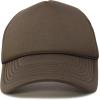 imageDALIX Solid Blank Trucker Hats Caps 2 PackBrown