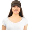 imageDALIX Solid Blank Trucker Hats Caps 2 PackBrown and Navy Blue