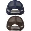 imageDALIX Solid Blank Trucker Hats Caps 2 PackBrown and Navy Blue