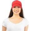 imageDALIX Solid Blank Trucker Hats Caps 2 PackRed