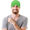 imageDALIX Solid Blank Trucker Hats Caps 2 PackRed and Kelly Green