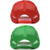 imageDALIX Solid Blank Trucker Hats Caps 2 PackRed and Kelly Green