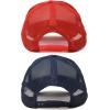 imageDALIX Solid Blank Trucker Hats Caps 2 PackRed and Navy Blue