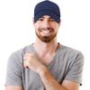 imageDALIX Solid Blank Trucker Hats Caps 2 PackWhite and Navy Blue