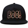 imageDALIX Boo Halloween Hat Mens Womens Flat Bill Snapback CapBlack