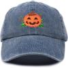 imageDALIX JackOLantern Halloween Pumpkin Hat Mens Womens Baseball Cap VintageNavy Blue