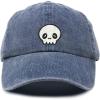 imageDALIX Skull Head Dad Hat Mens Womens Baseball Cap WashedNavy Blue