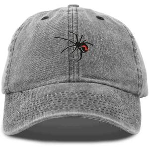 imageDALIX Black Widow Spider Hat Mens Womens Baseball CapBlack Vintage