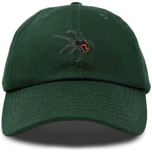 imageDALIX Black Widow Spider Hat Mens Womens Baseball CapDark Green