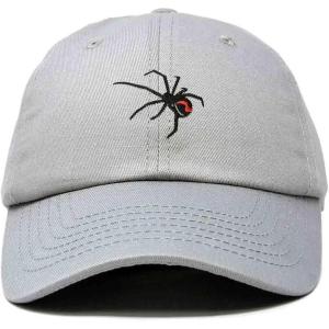imageDALIX Black Widow Spider Hat Mens Womens Baseball CapGray