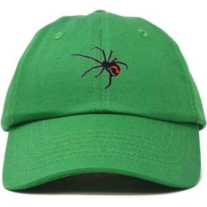 imageDALIX Black Widow Spider Hat Mens Womens Baseball CapKelly Green
