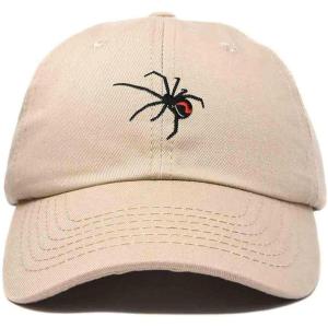 imageDALIX Black Widow Spider Hat Mens Womens Baseball CapKhaki