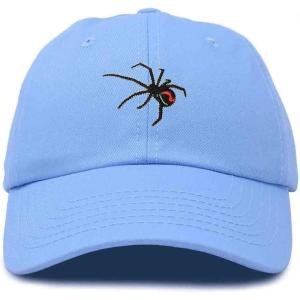 imageDALIX Black Widow Spider Hat Mens Womens Baseball CapLight Blue