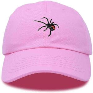 imageDALIX Black Widow Spider Hat Mens Womens Baseball CapLight Pink