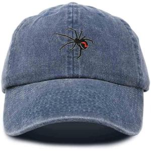 imageDALIX Black Widow Spider Hat Mens Womens Baseball CapNavy Blue Vintage