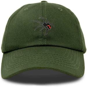 imageDALIX Black Widow Spider Hat Mens Womens Baseball CapOlive