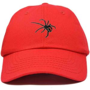 imageDALIX Black Widow Spider Hat Mens Womens Baseball CapRed