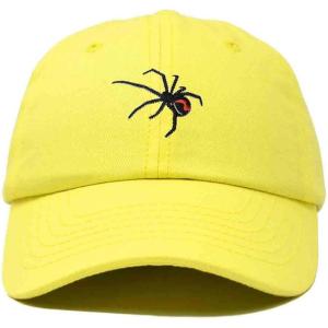imageDALIX Black Widow Spider Hat Mens Womens Baseball CapYellow