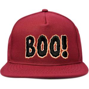 imageDALIX Boo Halloween Hat Mens Womens Flat Bill Snapback CapMaroon