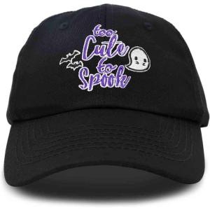 imageDALIX Halloween Hat Too Cute to Spook Womens Baseball CapBlack