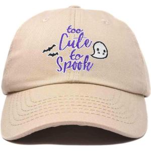 imageDALIX Halloween Hat Too Cute to Spook Womens Baseball CapKhaki