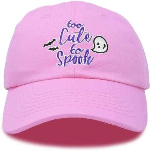 imageDALIX Halloween Hat Too Cute to Spook Womens Baseball CapLight Pink