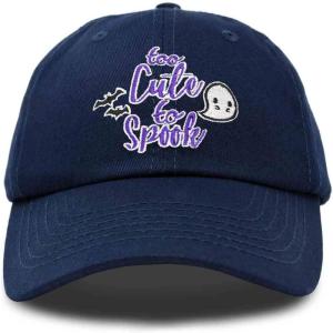 imageDALIX Halloween Hat Too Cute to Spook Womens Baseball CapNavy Blue