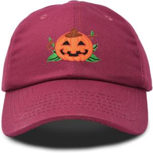 imageDALIX JackOLantern Halloween Pumpkin Hat Boys Girls Baseball CapMaroon