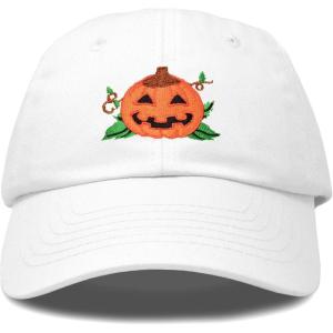 imageDALIX JackOLantern Halloween Pumpkin Hat Boys Girls Baseball CapWhite