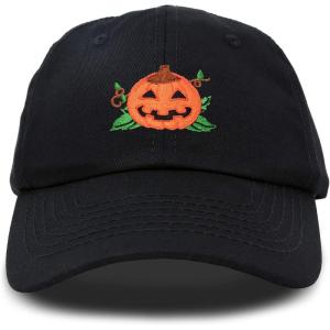 imageDALIX JackOLantern Halloween Pumpkin Hat Mens Womens Baseball CapBlack