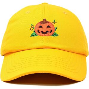 imageDALIX JackOLantern Halloween Pumpkin Hat Mens Womens Baseball CapGold