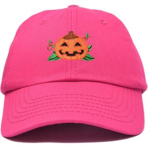 imageDALIX JackOLantern Halloween Pumpkin Hat Mens Womens Baseball CapHot Pink