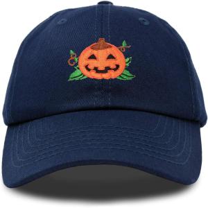 imageDALIX JackOLantern Halloween Pumpkin Hat Mens Womens Baseball CapNavy Blue