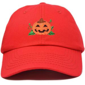imageDALIX JackOLantern Halloween Pumpkin Hat Mens Womens Baseball CapRed