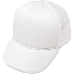 imageDALIX Solid Blank Trucker Hats Caps 2 PackWhite