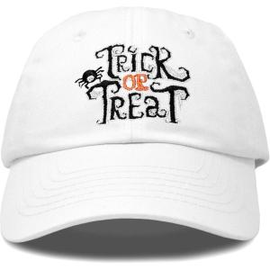 imageDALIX Trick or Treat Hat Womens Halloween Baseball CapWhite