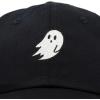 imageDALIX Ghost Embroidered Mens Womens Cotton Dad Hat Baseball Cap AdjustableBlack