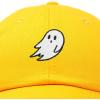 imageDALIX Ghost Embroidered Mens Womens Cotton Dad Hat Baseball Cap AdjustableGold