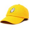 imageDALIX Ghost Embroidered Mens Womens Cotton Dad Hat Baseball Cap AdjustableGold