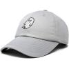 imageDALIX Ghost Embroidered Mens Womens Cotton Dad Hat Baseball Cap AdjustableGray